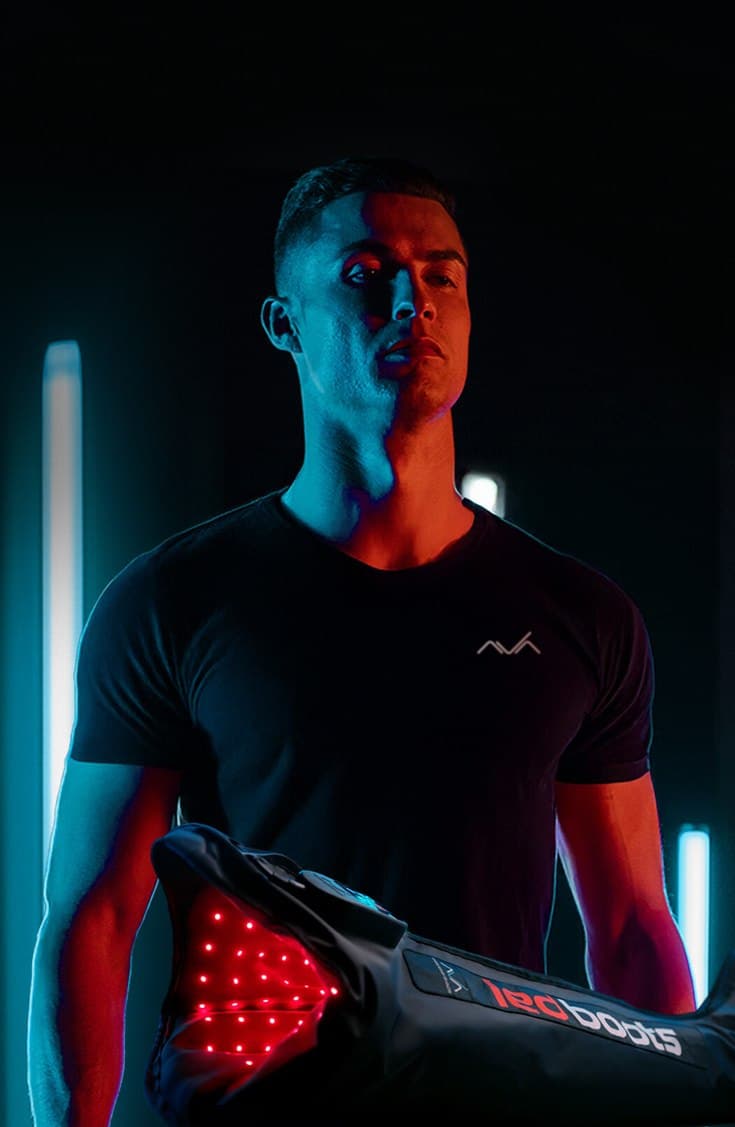 CR7 with AVA advanced recovery technology — Apex Football Performance partner
